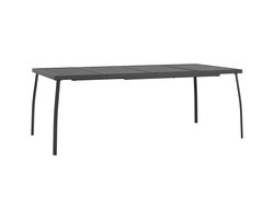 vidaXL - Tuintafel - 200x100x72 - cm - staalgaas - antracietkleurig