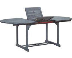 vidaXL - Tuintafel - 200x100x75 - cm - massief - acaciahout - grijs