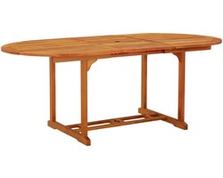 vidaXL - Tuintafel - 200x100x75 - cm - massief - eucalyptushout