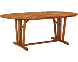 vidaXL - Tuintafel - 200x100x75 - cm - massief - eucalyptushout