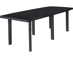 vidaXL - Tuintafel - 216x90x72 - cm - kunststof - antraciet