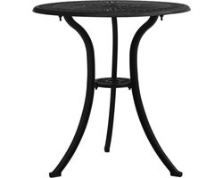vidaXL - Tuintafel - 62x62x65 - cm - gietaluminium - zwart