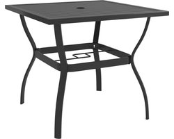 vidaXL - Tuintafel - 81,5x81,5x72 - cm - staal - antraciet