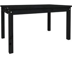 vidaXL - Tuintafel - 82,5x50,5x45 - cm - massief - grenenhout - zwart
