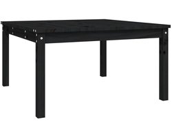 vidaXL - Tuintafel - 82,5x82,5x45 - cm - massief - grenenhout - zwart