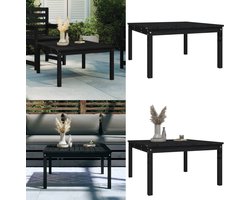 vidaXL Tuintafel 82,5x82,5x45 cm massief grenenhout zwart - Tuintafel - Tuintafels - Tuin Tafel - Bijzettafel