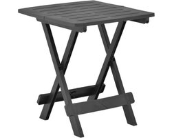 vidaXL - Tuintafel - inklapbaar - 45x43x50 - cm - kunststof - antraciet