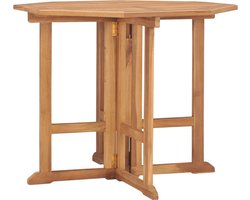 vidaXL - Tuintafel - inklapbaar - 90x90x75 - cm - massief - teakhout