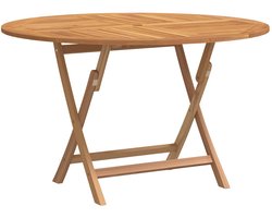 vidaXL - Tuintafel - inklapbaar - Ø - 110x75 - cm - massief - teakhout