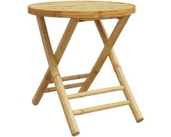 vidaXL - Tuintafel - inklapbaar - Ø - 45x45 - cm - bamboe