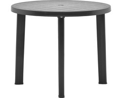 vidaXL Tuintafel - Kunststof - 89 cm - Antraciet