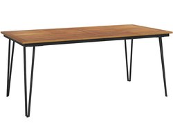 vidaXL - Tuintafel - met - haarspeldpoten - 180x90x75 - cm - massief - acaciahout
