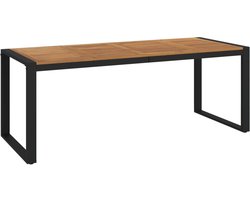 vidaXL - Tuintafel - met - U-vormige - poten - 200x90x75 - cm - massief - acaciahout