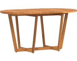 vidaXL - Tuintafel - ovaal - 150x90x75 - cm - massief - acaciahout