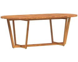 vidaXL - Tuintafel - ovaal - 200x90x75 - cm - massief - acaciahout