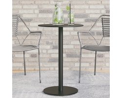 vidaXL Tuintafel rond ?50x72 cm staal zwart