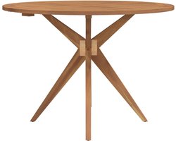 vidaXL - Tuintafel - rond - Ø110x75 - cm - massief - acaciahout