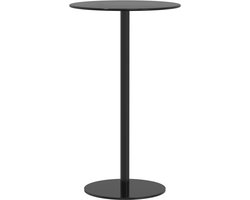 vidaXL - Tuintafel - rond - Ø60x105 - cm - staal - zwart