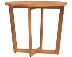 vidaXL - Tuintafel - rond - Ø90x75 - cm - massief - acaciahout