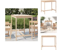 vidaXL Tuintafel - Tuintafels - Buitentafel - Terrastafel - Tuintafel 121x82,5x110 cm massief grenenhout