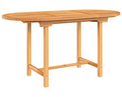 vidaXL - Tuintafel - verlengbaar - 110-160x80x75 - cm - massief - teakhout