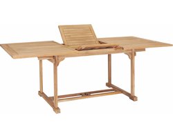 vidaXL - Tuintafel - verlengbaar - 150-200x100x75 - cm - massief - teakhout