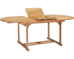 vidaXL - Tuintafel - verlengbaar - 150-200x100x75 - cm - massief - teakhout