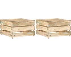 vidaXL - Tuintafels - 2 - st - pallet - geïmpregneerd - grenenhout