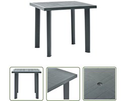 vidaXL Tuintafels - Tuin Tafel - Tuintafel 80x75x72 cm kunststof groen - Kunststof Tafel - Groene Tafel - Buitentafel