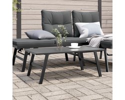vidaXL - Tuintafeltje - 90x45x35 - cm - gepoedercoat - staal - zwart