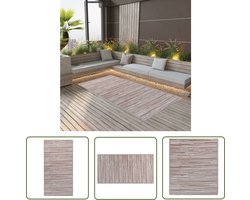 vidaXL Tuintapijt - Buitenkleed - Buitenkleed ARAKIL 120x180 cm PP bruin - Patio Tapijt - Veranda Tapijt - Terrasdecoratie