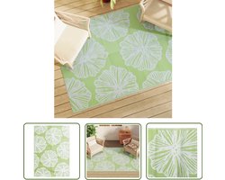 vidaXL Tuintapijt - Buitenkleed - Buitenkleed ARAKIL 140x200 cm polypropeen groen - Terrasdecoratie - Groene Kleurtjes - Polypropeen
