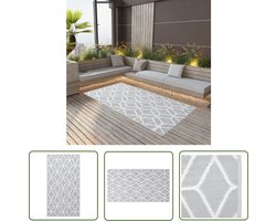 vidaXL Tuintapijt - Buitenkleed - Buitenkleed ARAKIL 160x230 cm PP grijs - Patio Dekens - Buitendecoratie - Veranda Tapijten