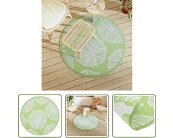 vidaXL Tuintapijt - Buitenkleed - Buitenkleed ARAKIL Ø120 cm polypropeen groen - Patio Dekens - Veranda Matten - Polypropylene