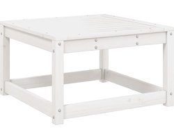 vidaXL Tuinvoetenbank - Grenenhout - Wit - 130 kg Voetenbank - Lounge Bank - Tuinbank - Buitentijdbank - Massief Hout - Grenenhout - Witte Tuinbank