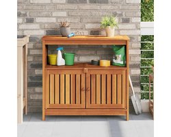 vidaXL - Tuinwandtafel - 80x35x75 - cm - massief - acaciahout