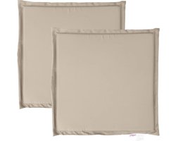 vidaXL - Tuinzitkussens - 2 - st - vierkant - 45x45x2 - cm - taupe
