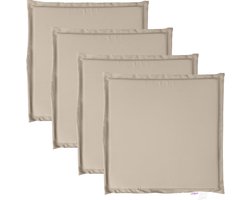 vidaXL - Tuinzitkussens - 4 - st - vierkant - 45x45x2 - cm - taupe