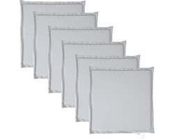 vidaXL - Tuinzitkussens - 6 - st - vierkant - 45x45x2 - cm - lichtgrijs