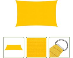 vidaXL Tuinzonescherm - Zonnezeil - Zonnezeil 160 g/m² 3x5 m HDPE geel - Buitenschildering - Veranda Scherm - Parasol Alternatief