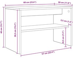 vidaXL - TV - Kast - Beton - Grijs - 60 - x - 30 - x - 40 - cm - Bewerkt - hout