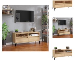 vidaXL TV-kast Classic Sonoma Eiken - 100 x 34.5 x 44.5 cm - Duurzaam hout - Veel opbergruimte - Kast