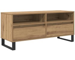 vidaXL - TV - Kast - met - lade - Artisan - Eiken - 100 - x - 34,5 - x - 44,5 - cm