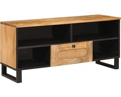 vidaXL - TV - Kast - met - lade - Bruin - 100 - x - 33 - x - 46 - cm - Massief - Mango - Hout