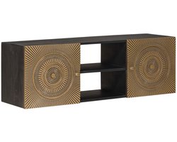 vidaXL - TV - Kast - met - plank - met - opslag - met - de - deur - Koper - 105 - x - 30 - x - 35 - cm