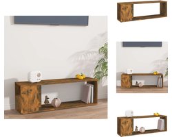 vidaXL Tv-kast - Tv-kasten - Tv-meubel - Hifi-meubel - Tv-meubel 100x24x32 cm bewerkt hout gerookt eikenkleurig