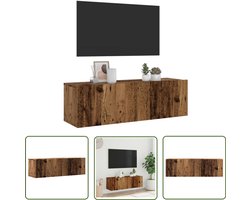 vidaXL Tv Kast - Tv Meubel - Tv-wandmeubel 100x30x30 cm bewerkt hout oud houtkleurig - Houten Tv Stand - Salontafel - Living Room Furniture