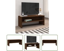 vidaXL Tv Kast - Tv Meubels - Tv-meubel 100x40x40 cm bewerkt hout bruin eikenkleur - Houten Tv Stand - Bruine Tv Tafel - Salontafel