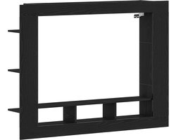 vidaXL - TV - Kast - Zwart - eiken - 152 - x - 22 - x - 113 - cm - Bewerkt - hout