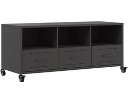 vidaXL - Tv-meubel - 100,5x39x43,5 - cm - staal - zwart